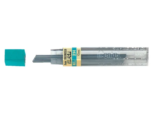 Potloodstift Pentel 2H 0.7mm zwart koker à 12 stuks