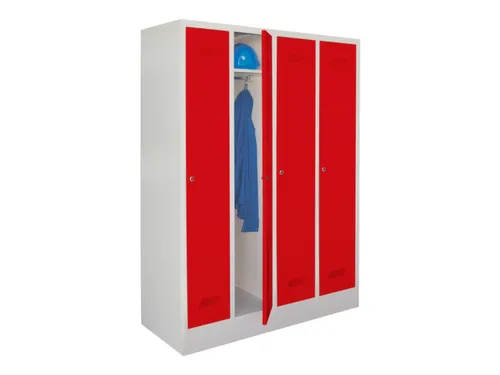 locker,HxBxD 1850x1200x500mm,4vak,vak B 300mm,RAL7035,front RAL3000
