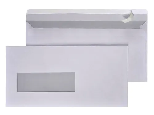 Envelop Quantore 110x220mm Venster Links 40x110mm Zelfklevend