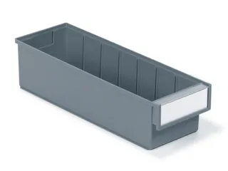 stellingbak,HxBxD 100x132x400mm,PP,grijs - 1
