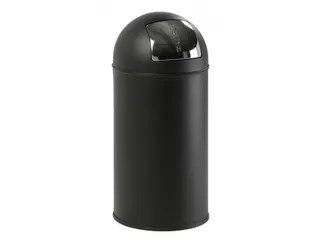 Afvalbak Pushcan 40 Liter Mat Zwart - 1