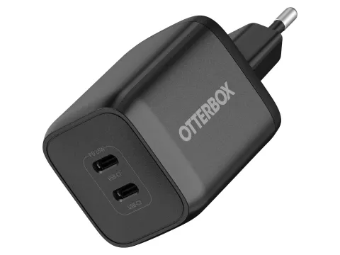 Standaard EU AC-adapter 20W 65W GaN USB-C 45W+20W PD zwart