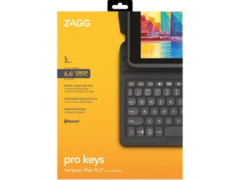 ZAGG Pro Keys, Frans, Apple, iPad, Zwart, Grijs, 25,9 cm (10.2 inch),