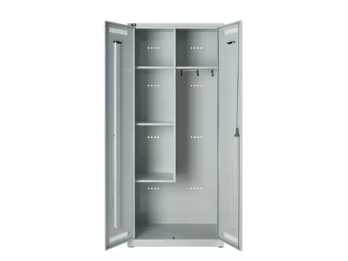 schoonmaakkast,HxBxD 1850x800x500mm,4vakken/kledingstang/haken
