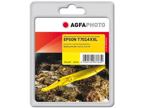 Agfa Photo Epson T7014 WP inkt Geel XXL Rebuilt 3400 pagina's