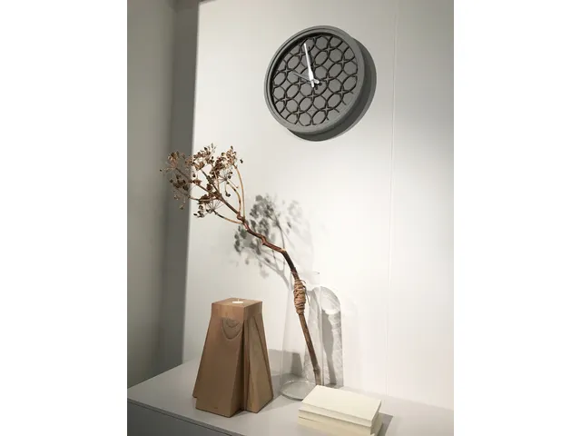 Horloge murale NeXtime 'Concreto Love' Ø39,5cm polyrésine/bois gris