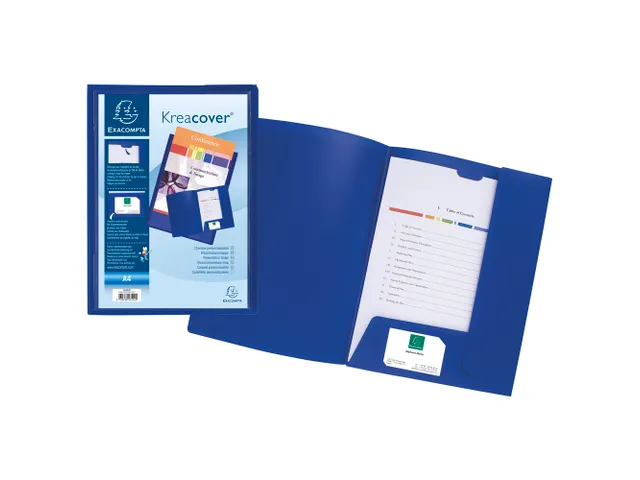 Presentatiemap Soepel PP Krea Cover A4 Blauw