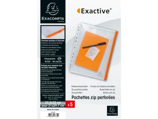 Exactive 5 Geperforeerde Showtassen Met Zip-Sluiting A4 - 4
