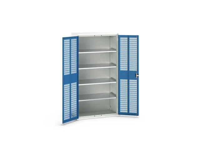 universele kast,HxBxD 2000x1050x550mm,4xStalen bodem,draaigrendelslot