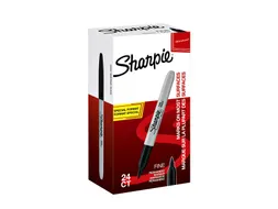 Viltstift Sharpie Fijne punt rond 0.9mm Zwart valuepack 20+4 gratis