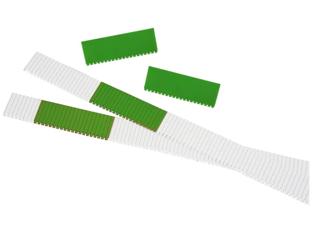 Etiquette enfichable 27x76mm Plastique Vert Transparent