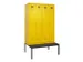 locker met bank,voor scheiding van kleding,HxBxD 2120x1200x815mm,4vak