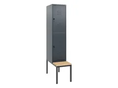 armoire vestiaire avec banc à deux niveaux HxlxP 1950x400x815mm