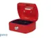 Geldkist Pavo met muntgleuf 125x95x60mm rood
