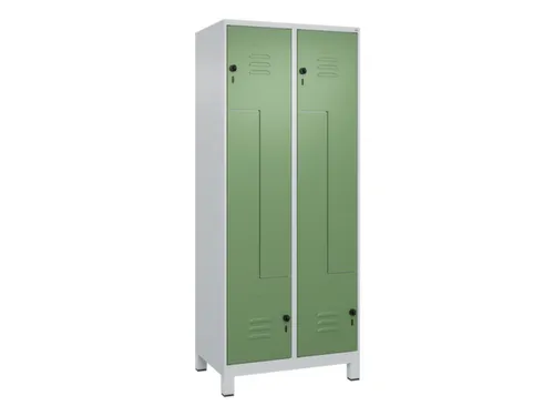 Z-garderobekast,HxBxD 1950x800x500mm,vak B 200/400mm,draaigrendel