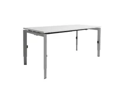 Bureau Linesto N3 hoogte instelbaar 160x80cm Krijtwit, poot Alu