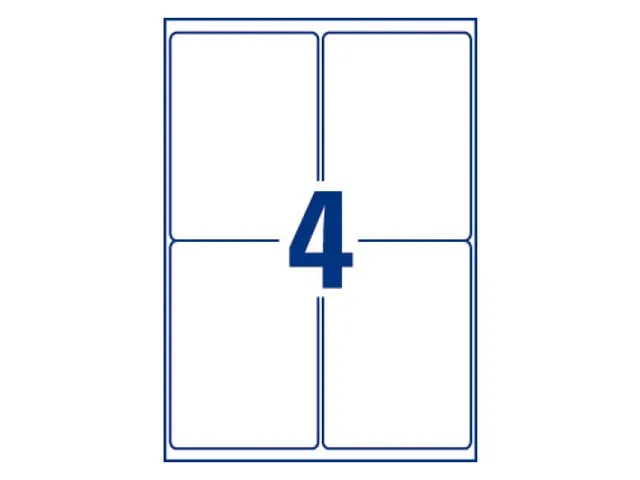 Etiket Avery LR7169-100 99.1x139 mm recycled Wit 400 stuks