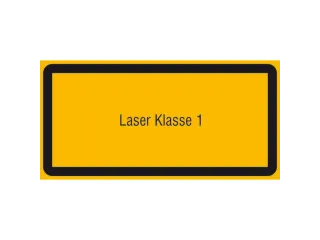 waarschuwingsbord met aanvullend bord,v. binnen/buiten,Laser Klasse 1 - 1