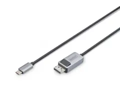 8K@30Hz. USB Type C naar DP adapterkabel HBR3 zwart 1m