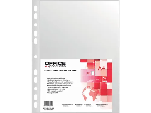 Office Products showtas A4 50 micron 11-gaats Glashelder 100 stuks