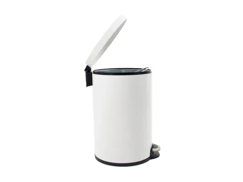 Serene pedaalemmer 20 liter met metalen Binnenemmer Wit
