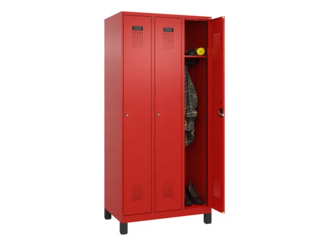 locker,HxBxD 1950x900x500mm,3vak,vak B 300mm,cil.-slot,voeten