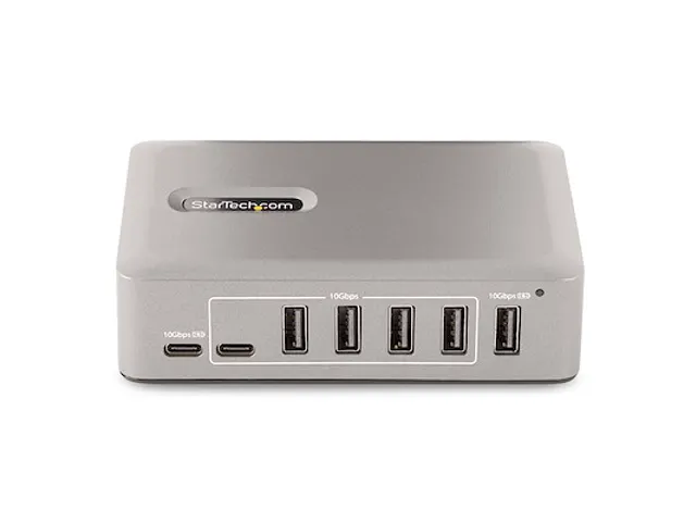 10-poorts USB-C hub desktop USB hub met 8x USB-A en 2x USB-C