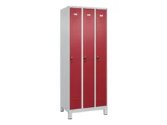locker,HxBxD 1950x750x500mm,3vak,vak B 250mm,draaigrendel,voeten