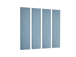 Akoestische PET-vilt wandtegels 30x120cm Blauw 4 Stuks - 1
