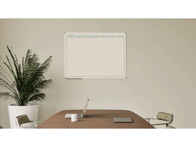Maandplanner Elegance Nederlands softline profiel 8mm 90x120cm alu
