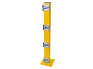 aanrijdbeschermingsplank,paal,v. binnen,HxBxD 1000x80x80mm - 1