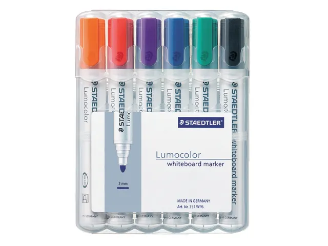 Whiteboardmarker Staedtler Lumocolor 351 standaard assorti 6 stuks