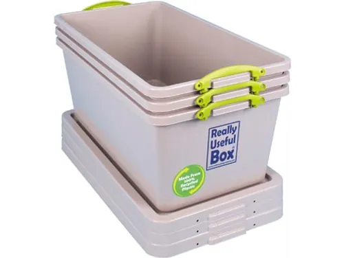 Recycled opbergdoos 82 Liter Grijs Stapelbaar