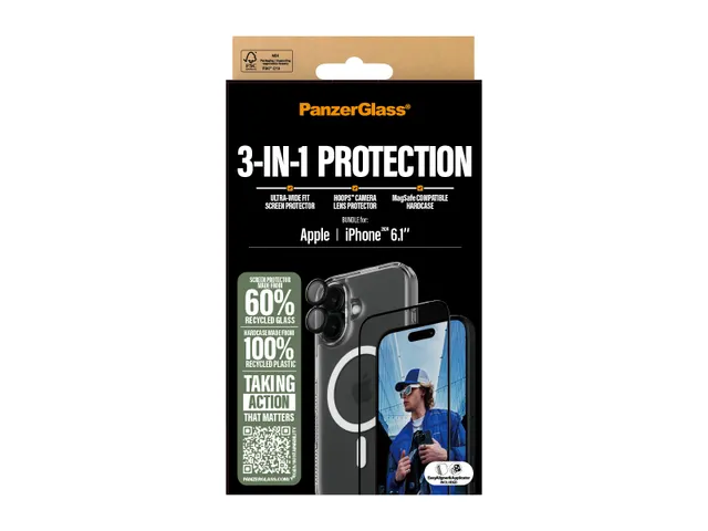 PanzerGlass 3-in-1 Protection Bundle iPhone 16, Apple, Apple - iPho