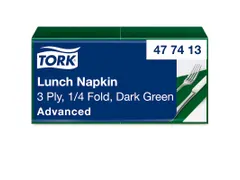 Tork 477413 Soft Lunchservet Advanced Donkergroen 33x33cm