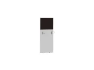 baliepaneel,v. bureau,aanbouw rechts,B 600mm,Bl-wit,BN2036-bruin - 1