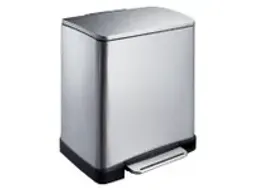 OUTLET Afvalbak Pedaalemmer Rechthoekig 20 Liter Mat Rvs