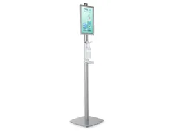 Standaar Seco handontsmetting 1.5m hoog. Met A3 lijst