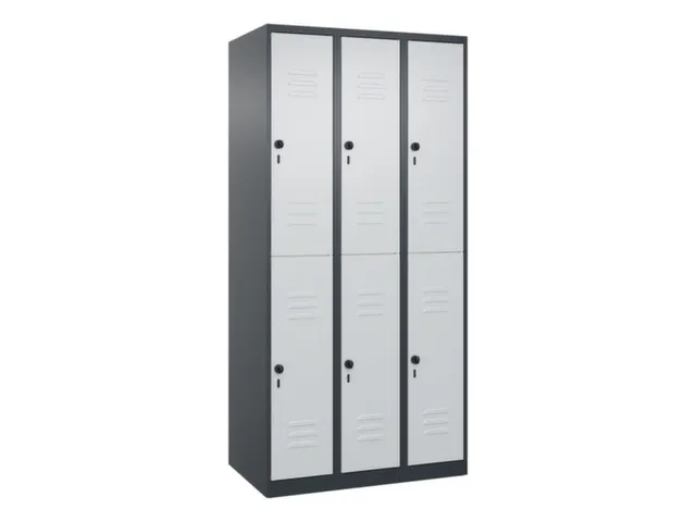 dubbeldekse locker,HxBxD 1850x900x500mm,3x2vak.,vak B 300mm