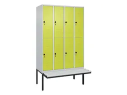 Dubbeldekse dekenkist,HxBxD 2120x1200x815mm,4x2vak.,vak B 300mm