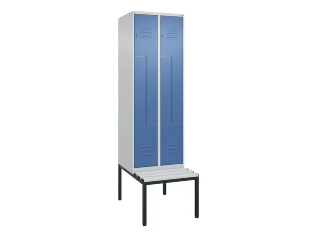Z-garderobekast,HxBxD 2120x600x815mm,2vak,vak B 300mm,cil.-slot