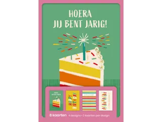 Hallmark Wenskaarten Hoera jij bent jarig! 8 Stuks Assorti - 1