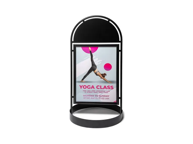 City Sign Elegant Staal 50x70 cm zwart