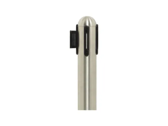 Poteau Securit inox avec enrouleur 210cm noir