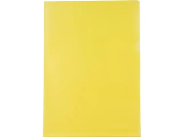 L-map, ft A4, PP 0.12mm, pak van 25 stuks, geel gekorreld