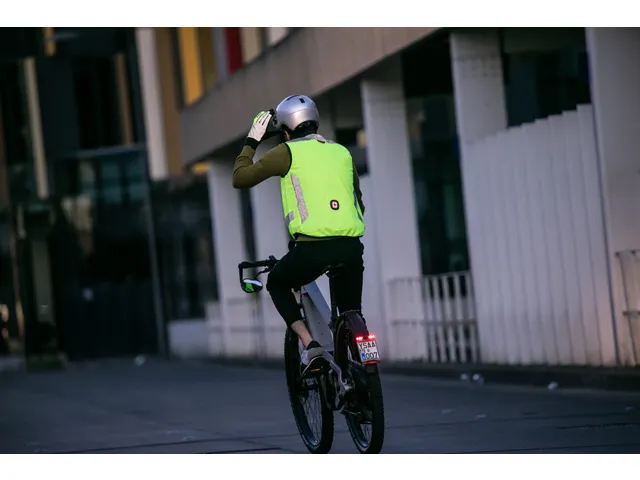 Tegra Geel Fluohesje met USB-oplaadbare verlichting Large