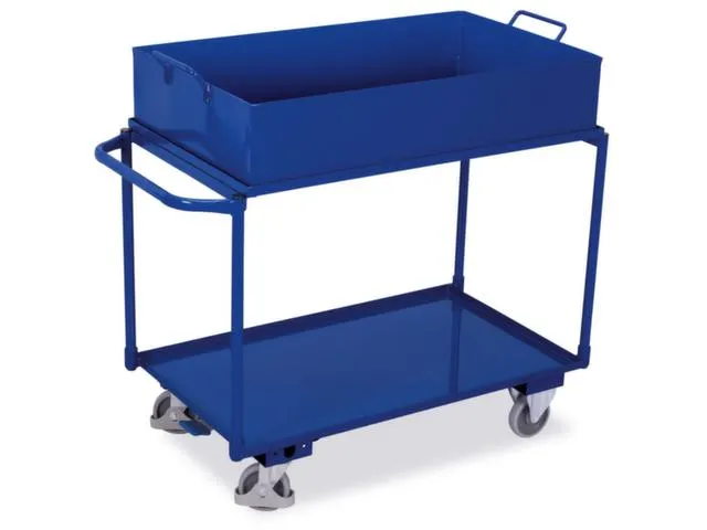 Tafelwagen 250kg 1000x600mm 2 Etages Opvangbak 120l Staalplaat