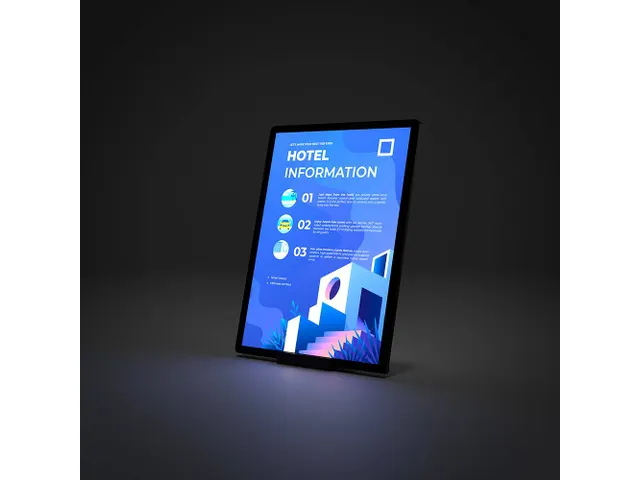Présentoir de table lumineux LED Slide In A4 noir