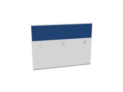 baliepaneel,v. bureau,aanbouw achter,B 1600mm,Bl-wit,BN6016-blauw