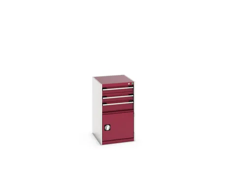 ladekast HxBxD 900x525x650mm 3laden RAL7035 front RAL3004